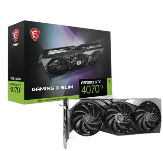 MSI GeForce RTX 4070 Ti Gaming X Slim Graphics Card 12GB
