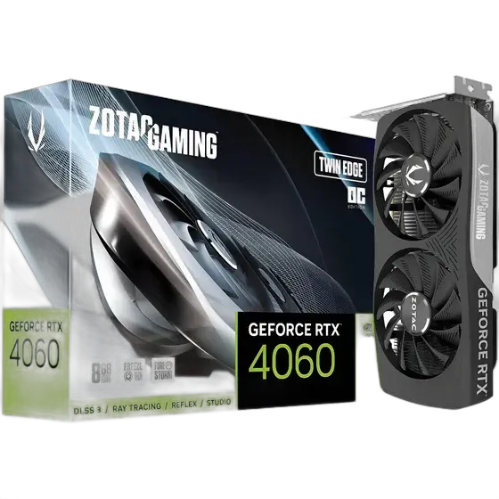 Zotac RTX 4060 Twin Edga GeForce OC 8GB GDDR6 Graphics Card
