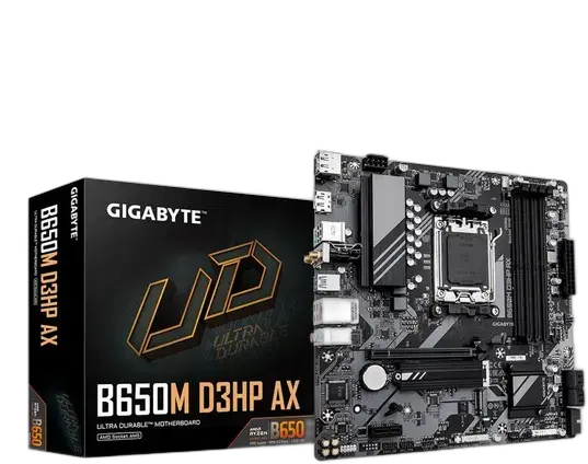 Gigabyte B650m D3hp Ax Wi-fi Motherboard Am5 4xddr5 Amd B650 Black
