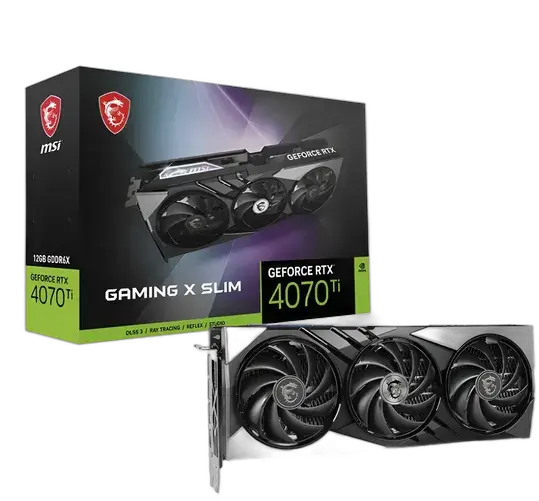 MSI Gaming X Slim NVIDIA RTX 4070 Ti 12GB GDDR6X Graphics Card