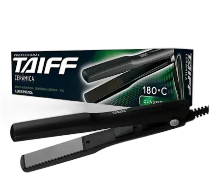 Professional Ceramic Flat Iron Classic 180° Taiff Dual Voltage Black 127/220v Black 127/220v