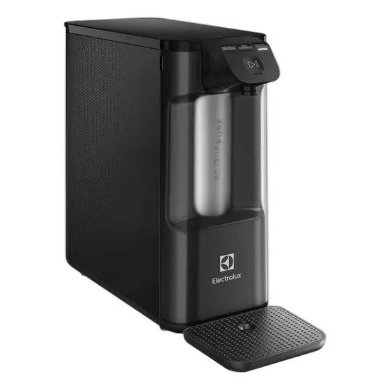 Cold, Chilled and Natural Water Purifier Electronic Plate Compact Electrolux PE12P with Carbon Filter 6 Months or 3000L Touch Panel Black Dual Voltage