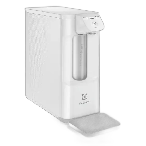 Cold, Chilled and Natural Water Purifier Electronic Plate Compact Electrolux PE12B with Carbon Filter 6 Months or 3000L Touch Panel White