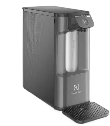 Cold and Natural Water Purifier Electronic Plate Compact Electrolux PE12G with Carbon Filter 6 Months or 3000L Touch Panel Gray 127/220V