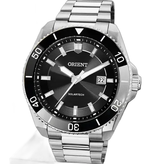 Orient Solartech Men's Analog Watch Silver with Solar Charging MBSS1522P1SX