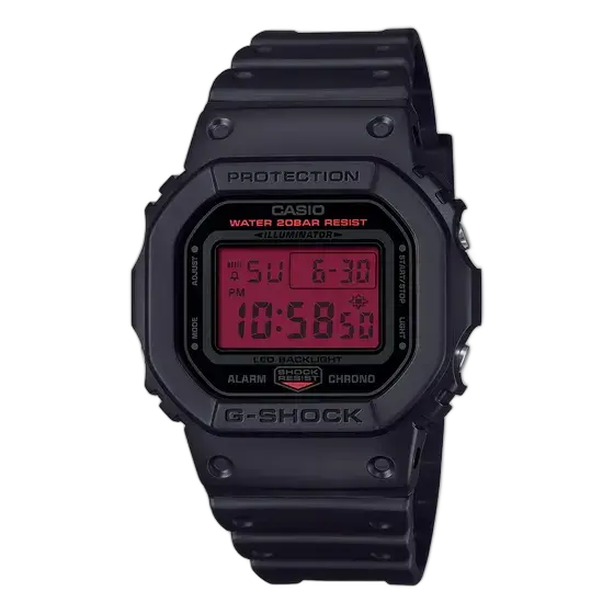 Casio G-Shock Black and Bold Red DW-5600BBR-1DR Watch Black Red