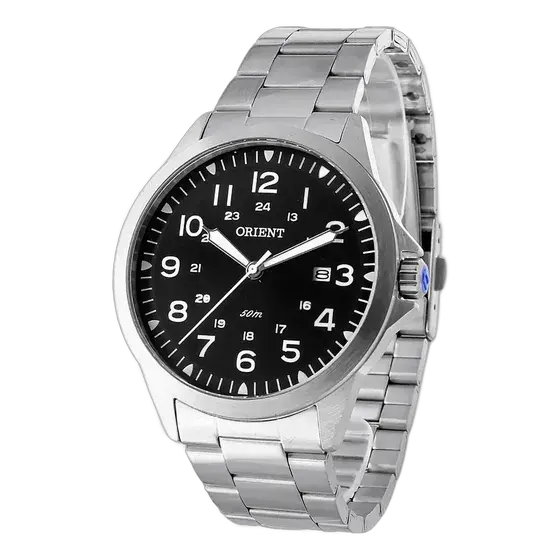 Orient MBSS1380 Men's Watch Stainless Steel Black Silver Quartz 50m
