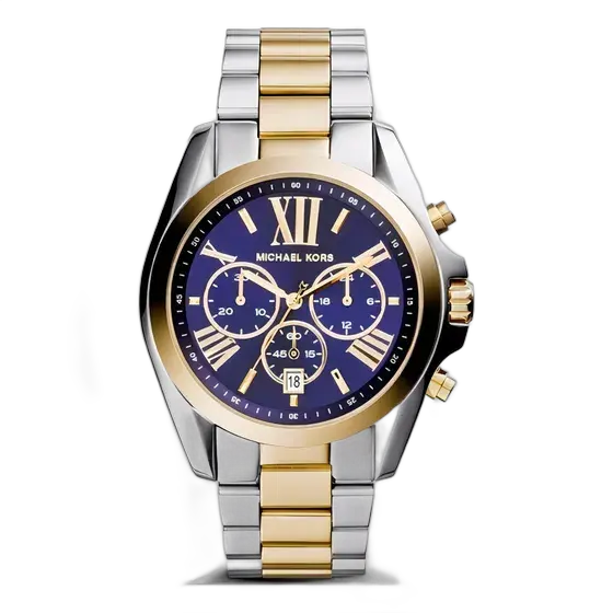 Michael Kors Women's Watch - Mk5976/5an Strap Color Mixed Bezel Color Gold Dial Color Blue