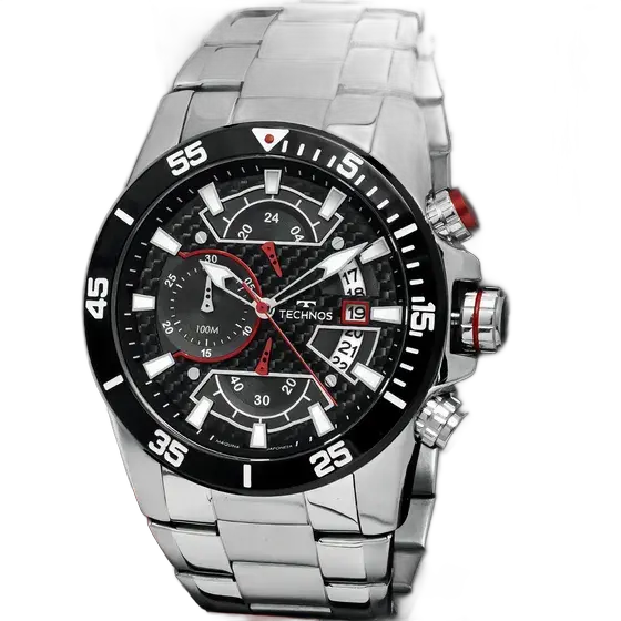 Technos Men's Watch Ts Carbon Silver - Js15emz/1r