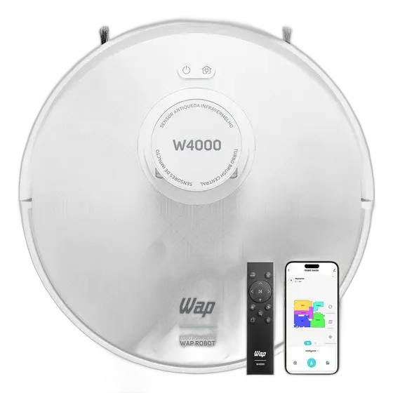 Robot Vacuum WAP ROBOT W4000 - Self-Cleaning Station, LDS 360° Mapping, Mopping with Rotating MOP
