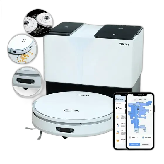 Smart Robot Vacuum 4 In 1 Suction Sweep Mop Dock