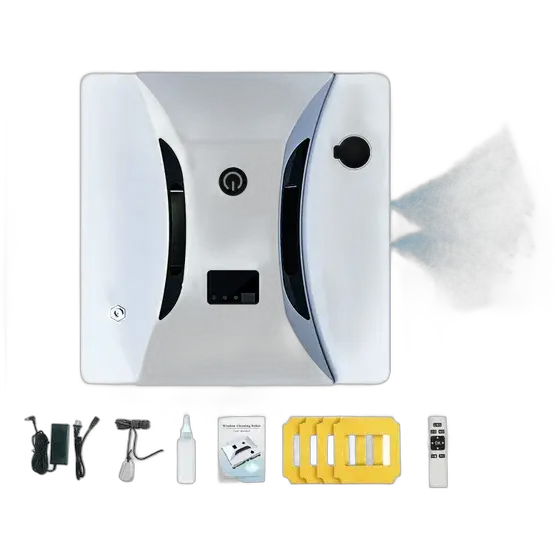 Automatic Window-Cleaning Robot with Water Spray