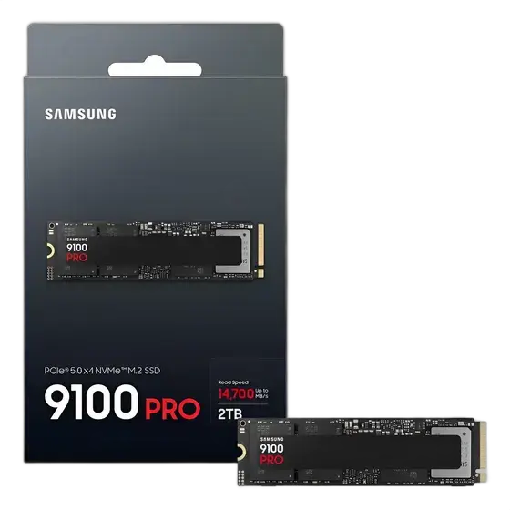 Samsung SSD 9100 Pro 2TB PCIe 5.0 NVMe Read 14,700MB/s
