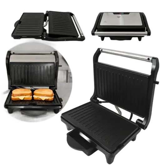 Non-Stick Sandwich Grill Maker Fryer 800w Wap 2 In 1