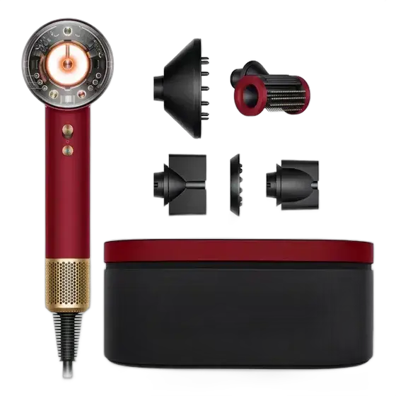 Dyson Supersonic Nural HD16 Hair Dryer Red/Gold Burgundy Color