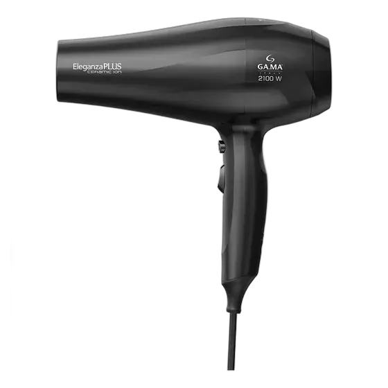 Secador De Cabelo Gama Eleganza Plus Ceramic Íon 3 Níveis Cor Preto