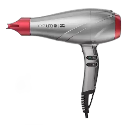 Secador De Cabelo Prime Titânio 3d Cor Prateado