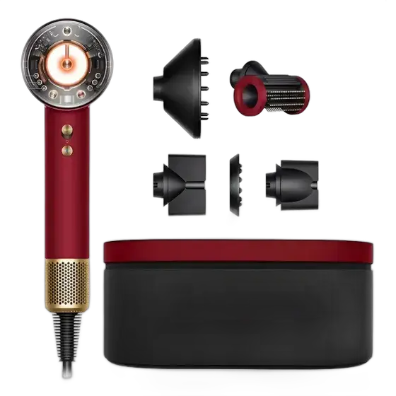 Dyson Supersonic Nural Hair Dryer Red Velvet & Gold / Color Red/Gold