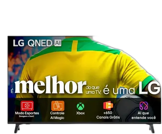 Smart TV 4K 50" LG QNED73 Gaming Portal AI α7 Gen8 Processor 4K Super Upscaling Google Cast Built-in AI Magic Remote WebOS 25 Sports Mode Sports Alert