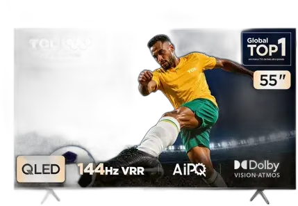 Smart TV TCL 55 inch QLED 4K P8K WiFi Bluetooth Google TV 144Hz HDR10+ Dolby Atmos Vision 55P8K