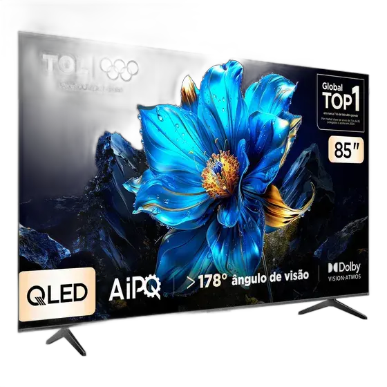 Smart TV TCL 85-inch QLED 4K P7K WiFi Bluetooth Google TV HDR10+ Dolby Atmos Dolby Vision 85P7K