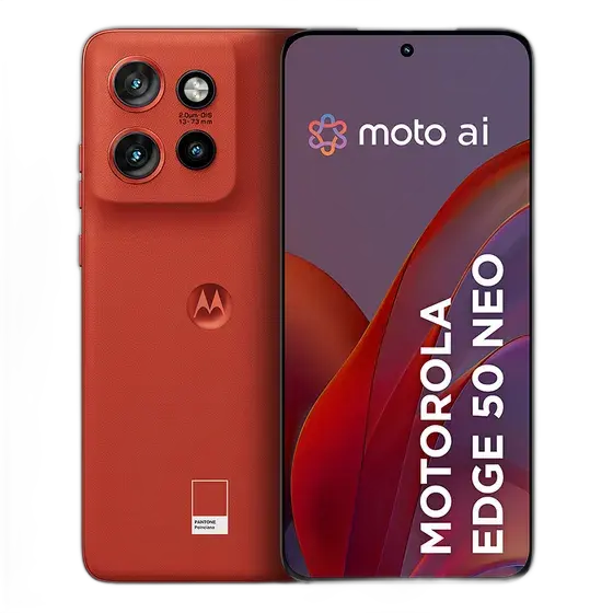 Smartphone Motorola Edge 50 Neo 5g 256GB 8GB RAM 8GB RAM Boost 50mp Sony Camera Poinciana Vegan Leather
