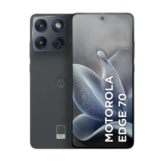 Motorola Edge 70 5G Smartphone - 512GB 24GB (12GB RAM + 12GB RAM Boost), Ultrathin, 3 Cameras 50MP, 1.5K Extreme AMOLED 120Hz Display - Gadget Gray