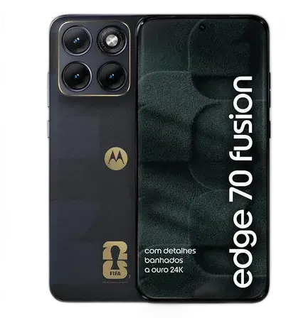 Motorola Edge 70 Fusion 5G Smartphone FIFA World Cup Collection - 256GB 24GB (8GB RAM + 16GB RAM Boost), 50MP Sony Lytia 710 Camera, 1.5K Extreme AMOLED Display - Graphite Navy Blue
