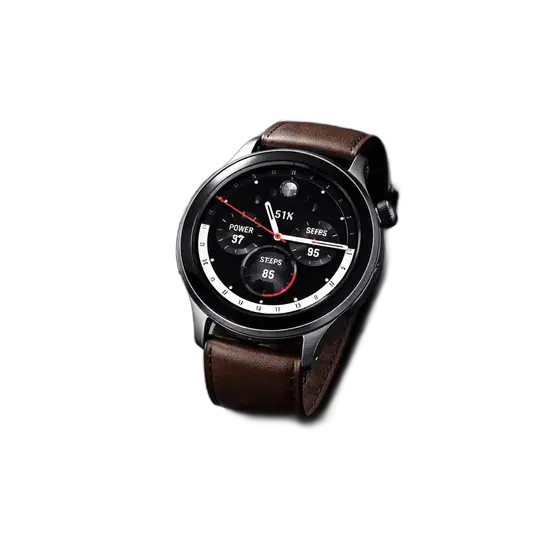 Amazfit GTR-4 Smartwatch, AMOLED Display 1.43 Brown Leather GPS