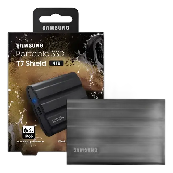 Samsung T7 Shield External SSD 4TB 3.2 USB-C 1050MB/s MU-PE4T0S/AM