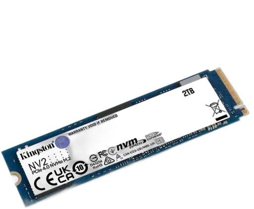 SSD M.2 2TB NVMe PCIe Gen 4.0 Internal Kingston NV2 2000GB M.2 2280 SNV2S/2000G Read Speed Up to 3500MB/s and Write 2800MB/s Internal Blue