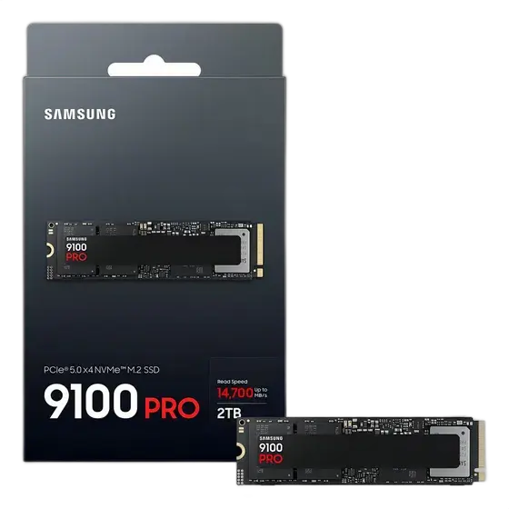 Samsung 9100 PRO SSD 2TB, PCIe 5.0 x4 M.2 2280, Up to 14,800MB/s MZ-VAP2T0B/AM
