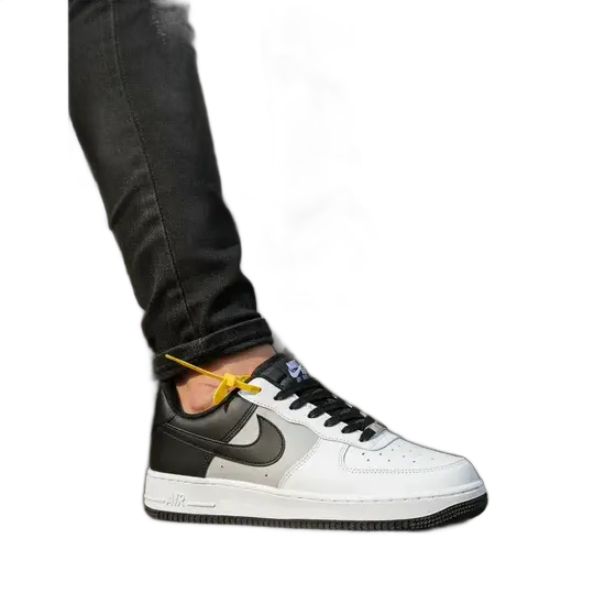 Tênis Air Force 1 Casual Masculino Preto Cinza E Branco