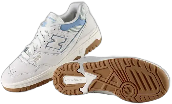 Retro New Balance 550 Off White And Light Blue Women's Sneakers