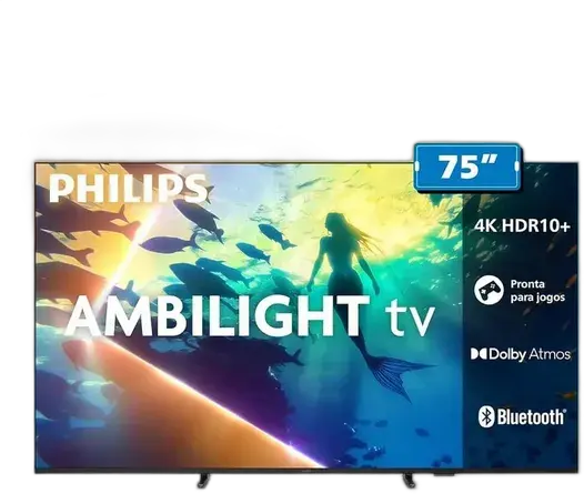 TV Philips 75 4K Google TV Ambilight 75pug8100