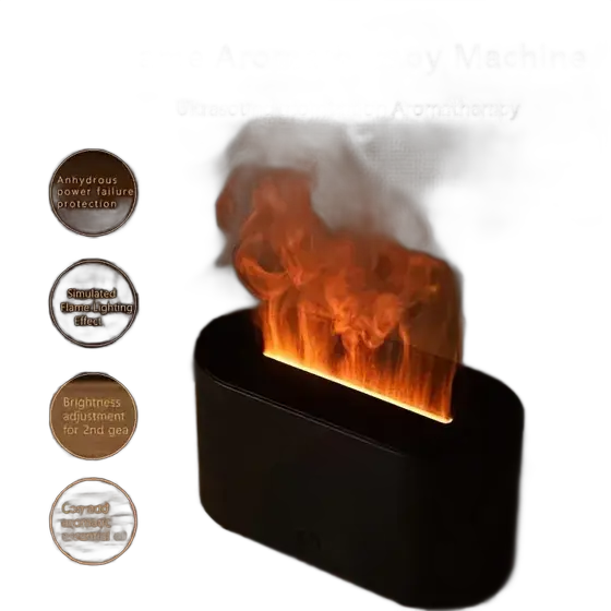 Aromatherapy Humidifier Flame Fireplace Effect Usb 5v
