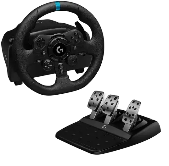 Logitech G923 Wheel and Pedals for PS5, PS4 and PC with Trueforce