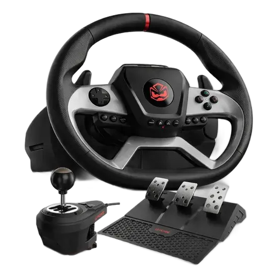 1080° Gaming Wheel Force Feedback with Pedals and Shifter Professional Simulator PC Xbox Series X S One PS4