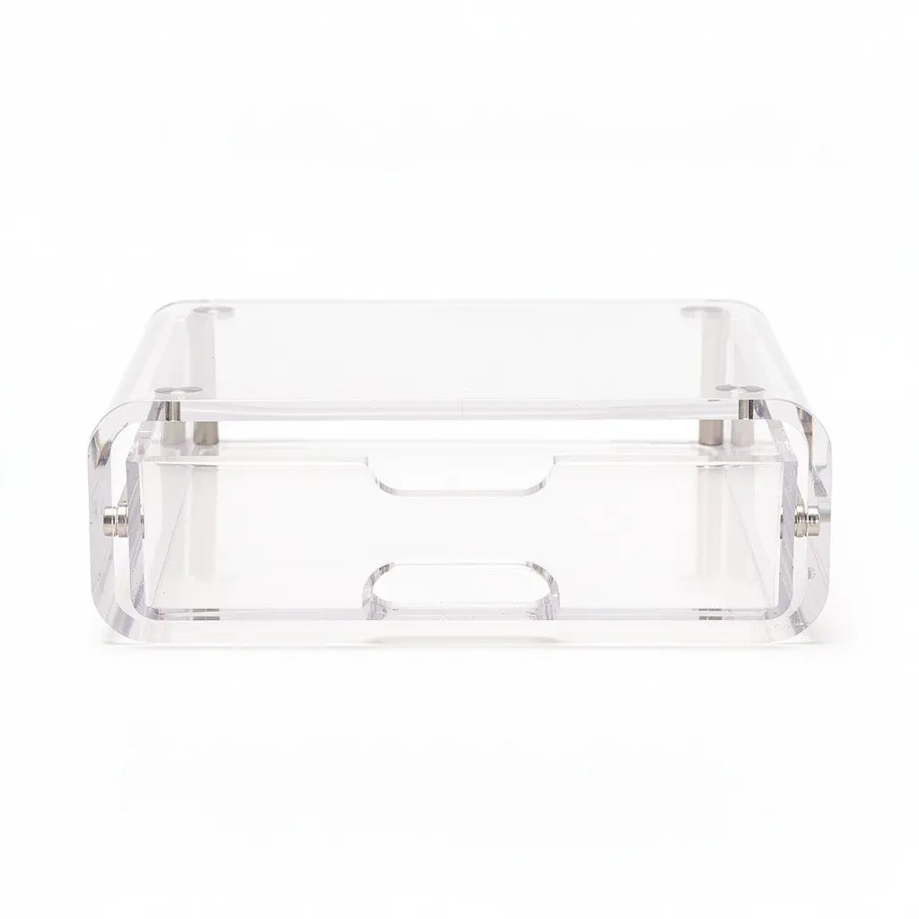 Acrylic Monitor Stand Drawer Route-Ready