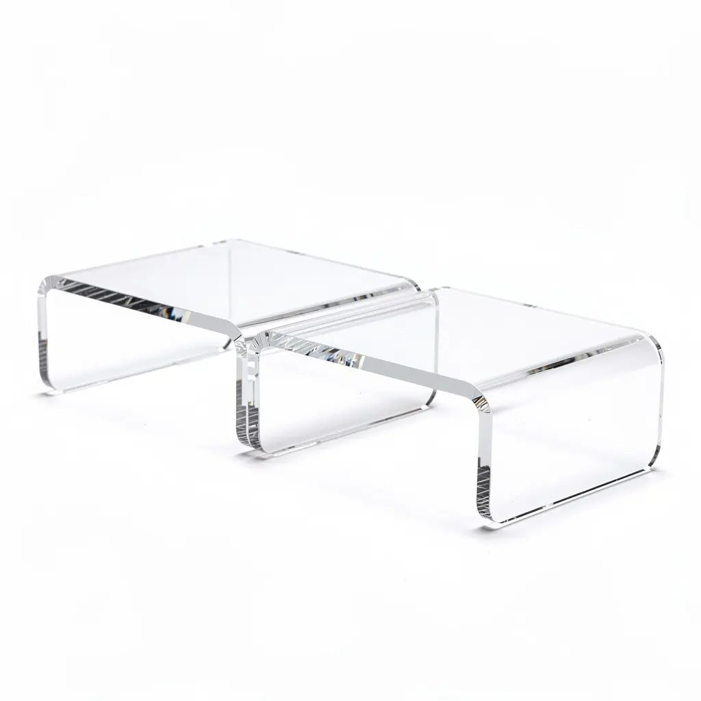 Acrylic Monitor Stand Dual Cart Theater Cut