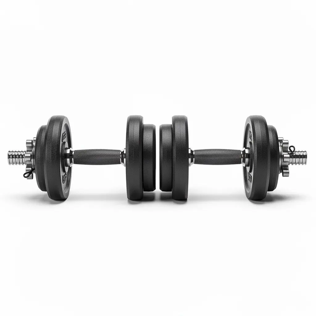 Adjustable Dumbbell Set Pair Cart Theater Cut