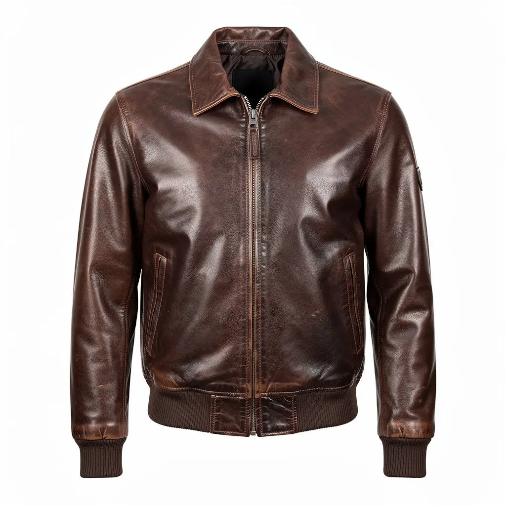 Aviator Leather Jacket Cafe Cart Theater Cut