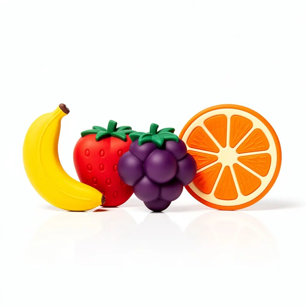 Baby Teether Set 4pk Fruit Dopamine Variant
