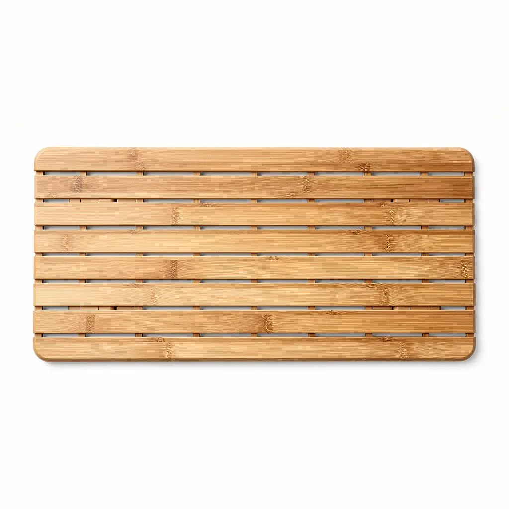 Bamboo Bath Mat Foldable Wish Drop