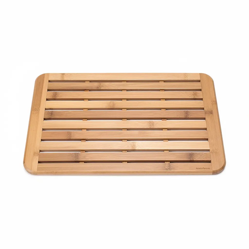 Bamboo Bath Mat Slatted Cart Theater Cut