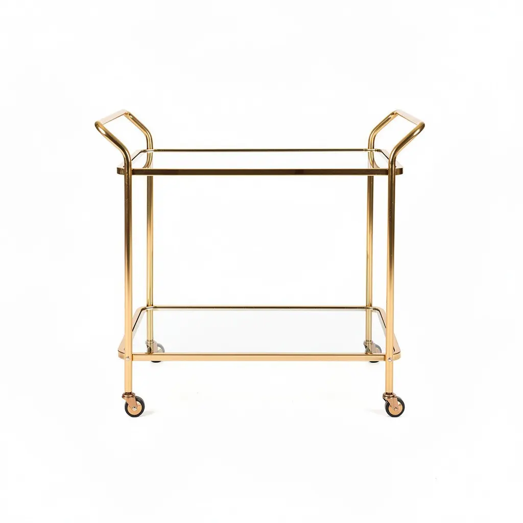 Bar Cart Gold Glass Zero-Checkout Edition