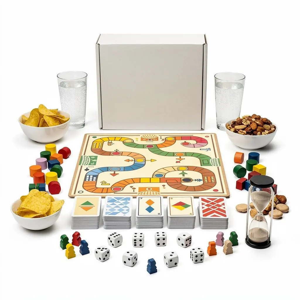 Board Game Night Set Party Cart Theater Cut