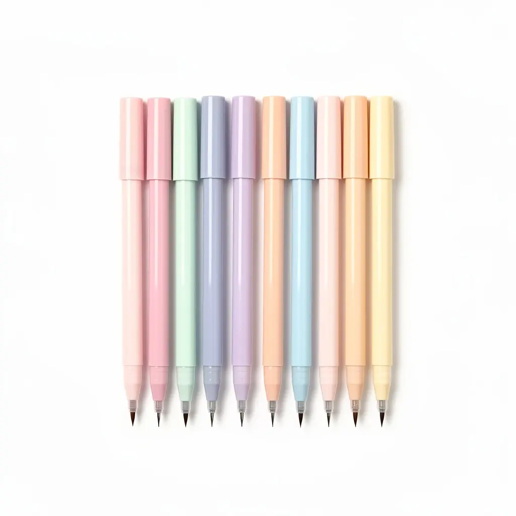 Brush Pen Lettering Set Pastel Cart Theater Cut