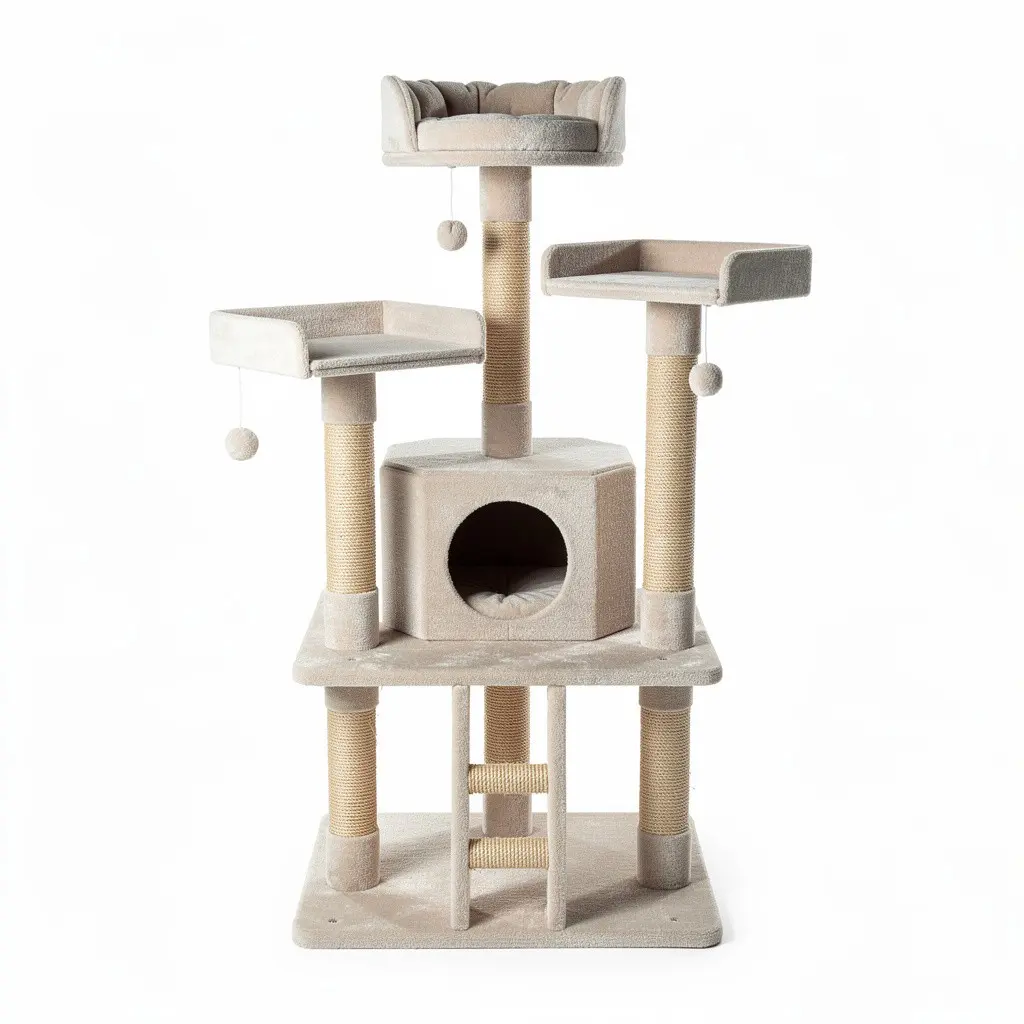 Cat Tree Tower XL Cart Theater Cut