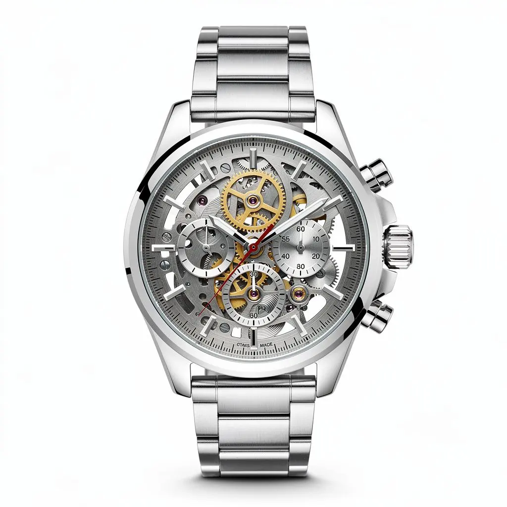 Chronograph Watch Skeleton Cart Theater Cut